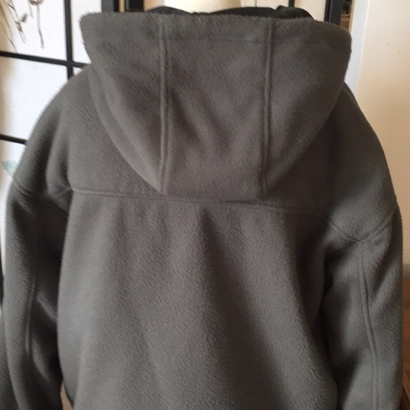 FIGO ULTRA WARM MEN’S REVERSIBLE JACKET FLEECE SIDE BLACK HOODED Made in Russia - Picture 16 of 17